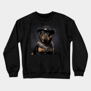 Cowboy Dog - Rottweiler Crewneck Sweatshirt